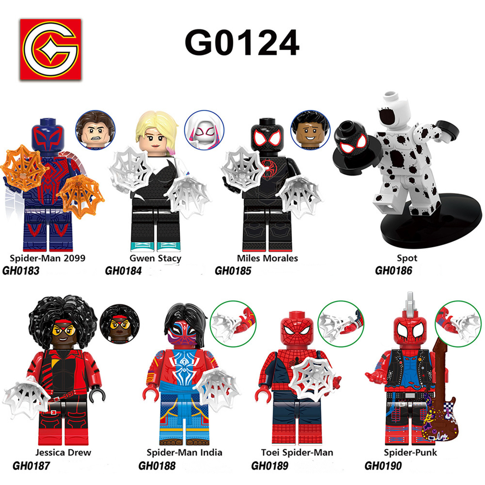 8PCS Superhero series mini building blocks Spiderman Man figures Fit Leg... - $16.99