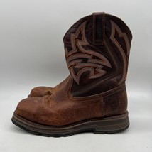 Cody James Disruptor BCJSP20W13 Mens Brown Leather Western Work Boots Size 13 - £46.51 GBP