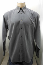 Zante Woven in Italy Grey Iridescent Buttons Long Sleeve Shirt - Men&#39;s M - £15.11 GBP