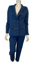 Ruidiya Collection Teal Double Breasted Pant Suit Size 4 - €20,34 EUR