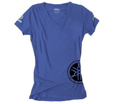 FACTORY EFFEX Women&#39;s Yamaha Fork Tee Shirt Blue L - $29.95