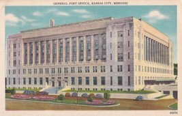 General Post Office Kansas City Missouri MO 1950 to Lamar Postcard B15 - $57.59 MXN