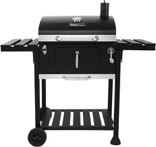 Royal Gourmet CD1824EN 24” Charcoal Grill Outdoor Smoker with Side Tables - £142.52 GBP
