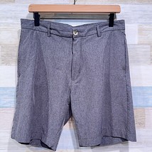 Tailorbyrd 8&quot; Woven Performance Golf Shorts Gray Flat Front Stretch Mens 32 - $29.69