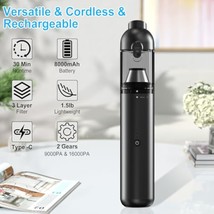 Handheld Vacuum Cordless, 2 Speed Modes Mini Vacuum Cleaner With 2 Filters, 1600 - £84.17 GBP