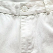 Chaps Womens Bermuda Shorts Size 4 White 100% Cotton Flat Front Excellen... - £10.99 GBP