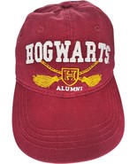 Hogwarts Alumni Crest Burgundy Strapback Adjustable Hat Harry Potter, OSFM - $24.64 CAD