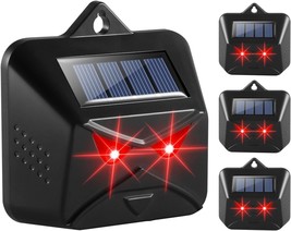 New LUBATIS 4-PACK! Outdoor Solar Nocturnal Animal Repeller Red LED Light (H) - £11.72 GBP