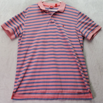 IZOD Polo Shirt Men XL Multi Striped 100% Cotton Short Sleeve Slit Logo Collared - £13.79 GBP