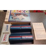 Vintage 1983 Complete Super Rack-O Game Milton Bradley Double Card Racks Racko - $49.49