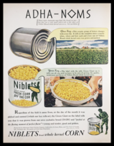 1945 Niblets Brand Whole Kernel Corn Vintage Print Ad - $14.20