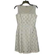 Daniel Cremieux Floral Lace Sleeveless Pleated Cocktail Dress 2 Women Cream NWT - £23.73 GBP