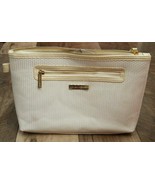 LAURA ASHLEY White Textured Pattern Handbag 2 Pockets Strapless LA-96210... - £26.25 GBP