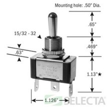 4 pack ss206cp-bg toggle switch spdt (on)-off-(on) momentary 15a 66119110588 - £51.71 GBP