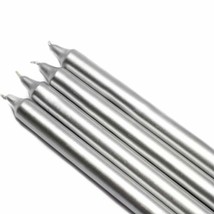 Jeco CEZ-104-12 10 in. Straight Taper Candles, Metallic Silver - 144 Piece - £163.65 GBP