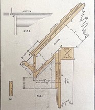 Eaves Gutters #1 Architectural Drawing 1900 Victorian Print Mechanical DWW2C - £23.88 GBP