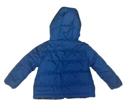 Columbia Toddler Reversible Puffer Jacket Blue 12–18M Hooded Winter Coat image 5