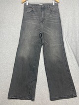 Forever 21 Wide leg Gray Denim Jeans Womens Size 31 High Waist Y2K 90&#39;s Grunge - £19.51 GBP