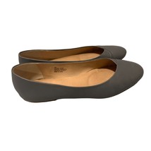 Pure Jill Womens Size 10 M Gray Flat Shoes Slip On Leather Ballet - £23.18 GBP