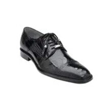 Belvedere Mens Shoes Batta Black Genuine Ostrich Lace Up 14006 image 11