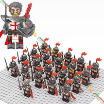 21pcs Medieval War Castle Kingdom Temple Knights Warrior Minifigures Bricks Toys - £25.57 GBP