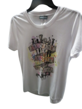 Harry Potter Womans T Shirt White Sz Large The Wand Chooses The Wizard - £12.61 GBP