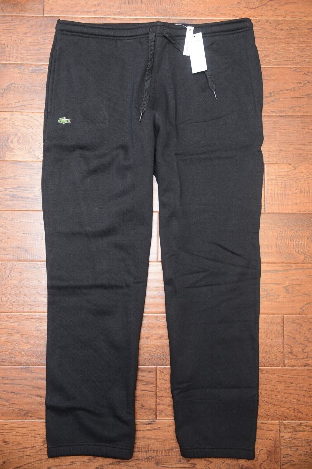Lacoste Sport XH8426 Men's Black Fleece Cotton Sweatpants Big & Tall 5XLB EU 12R - $54.44