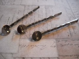 10 Bobby Pin Blanks Settings Antique Silver Tone Hair Pins Accessories - €2,01 EUR