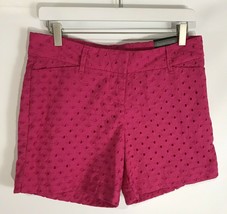 The Limited Shorts 5&quot; Pink Eyelet NEW 100% Cotton Flat Front NWT SZ 4 - £15.78 GBP