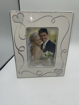 LENOX Picture Frame True Love Hold 5”x 7” Photo Ivory And Silver - £22.94 GBP