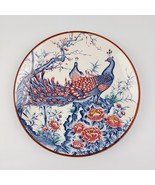 Vintage Japanese Peacock Plate - Hand-Painted Ceramic Wall Art - Large C... - $1,777.14 MXN