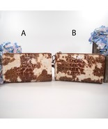 Brahmin Summer Rodeo Cow Print Melbourne Leather Daisy Clutch Wristlet NWT - $2,608.06 MXN