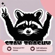 Stay Trashy Cartoon Raccoon Pattern Car Sticker Waterproof Self Adhesive... - €2,52 EUR+