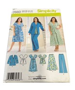 Simplicity 2660 Womens Dress &amp; Jacket Sewing Pattern Size 20W-28W New - $7.68