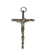 Vintage INRI Italy Silver 2&quot; Pendant Jesus Christ Crucifix Holy Religiou... - £33.61 GBP