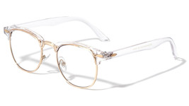 Transparent Retro Square Horn Rimmed Glasses Clear Lenses Classic Casual Fashion - £7.55 GBP+