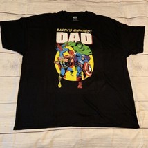 Marvel Mens Size 3XL Graphic T-Shirt Earth&#39;s Mightiest Dad Heroes Hulk Thor - $12.73