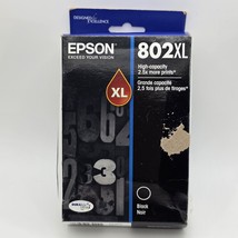 Genuine Epson 802XL High-Capacity Black Ink Cartridge Expires 04/2025 Ne... - $24.64