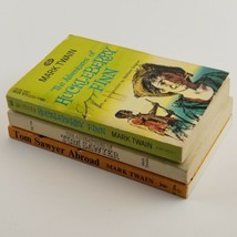 Lot 3 Mark Twain Books Huckleberry Finn Tom Sawyer Abroad and Detective Classics image 3