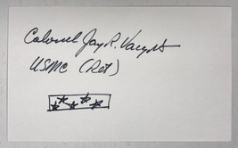 Jay R. Vargas Signed Autographed 3x5 Index Card - Silver Star - £19.67 GBP