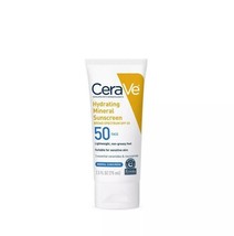 2 Packs CeraVe Hydrating Mineral Face Sunscreen Lotion with Zinc Oxide – SPF 50 - £62.12 GBP