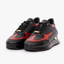 The Arda Black & Red Leather Men Sneaker image 2