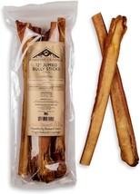 Jumbo Bully Sticks - 12 Inch All-Natural Bully Sticks For Dogs - Fully D... - £33.14 GBP