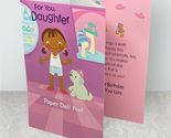 For You Daughter Paper Doll Fun Birthday Card Black Girl American Greetings USA