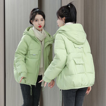 2022 New Winter Women Short Parkas Jackets Casual Thick Warm Hooded Pattern Coat - £39.59 GBP