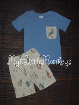NEW Boutique Peter Rabbit Easter Bunny Boys Shorts Outfit Set - £13.36 GBP