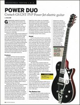 Gretsch G6128T-TVP Power Jet electric guitar sound check review 8 x 11 article - £3.38 GBP