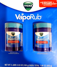 Vicks VapoRub Cough Suppressant 2 Jar Pack EXP 03/2026 - $21.16