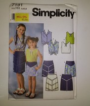 Simplicity 7191 Size 3-6 Child&#39;s Top Skirts - £10.16 GBP