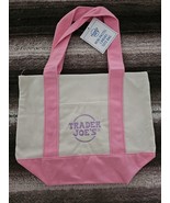 Trader Joe&#39;s NEW RARE Embroidered  PASTEL MINI CANVAS REUSABLE 1 TOTE BAG  - $34.64